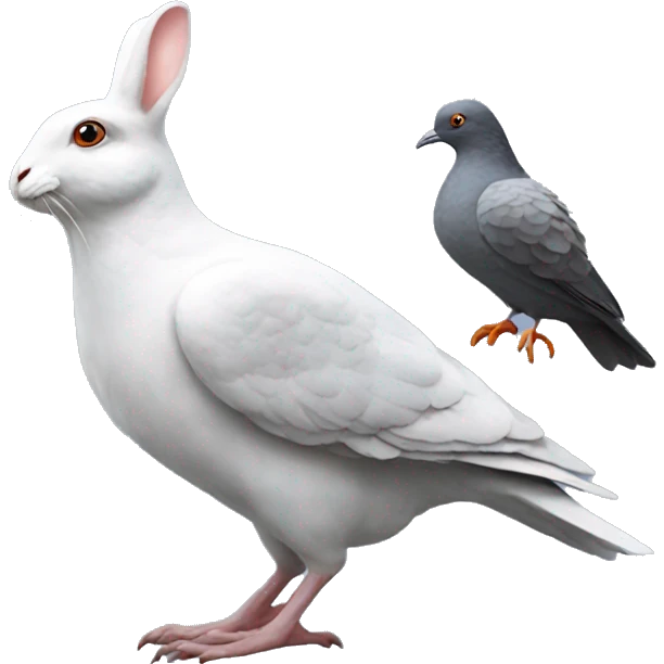 Rabbit riding a pigeon emoji