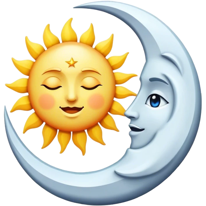 Sun and moon  emoji