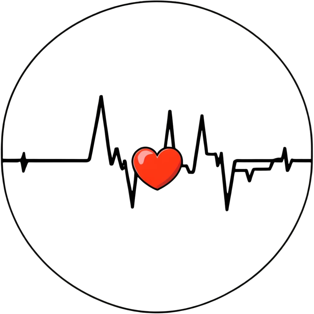 heart with ECG line emoji