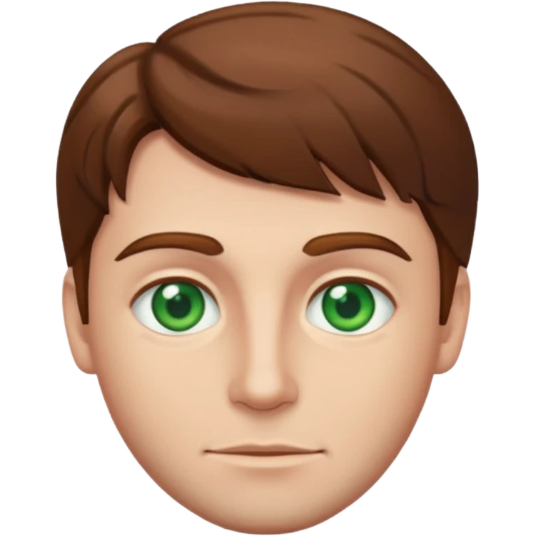 A man with brown hair and green eyes  emoji