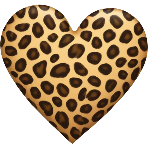 Leopard skin heart emoji