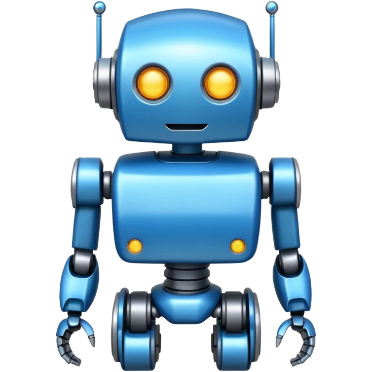 Crée-moi un robot sympathique, pour un chatbot moderne emoji