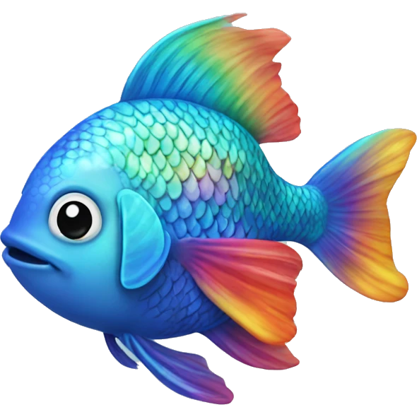 rainbow fish emoji
