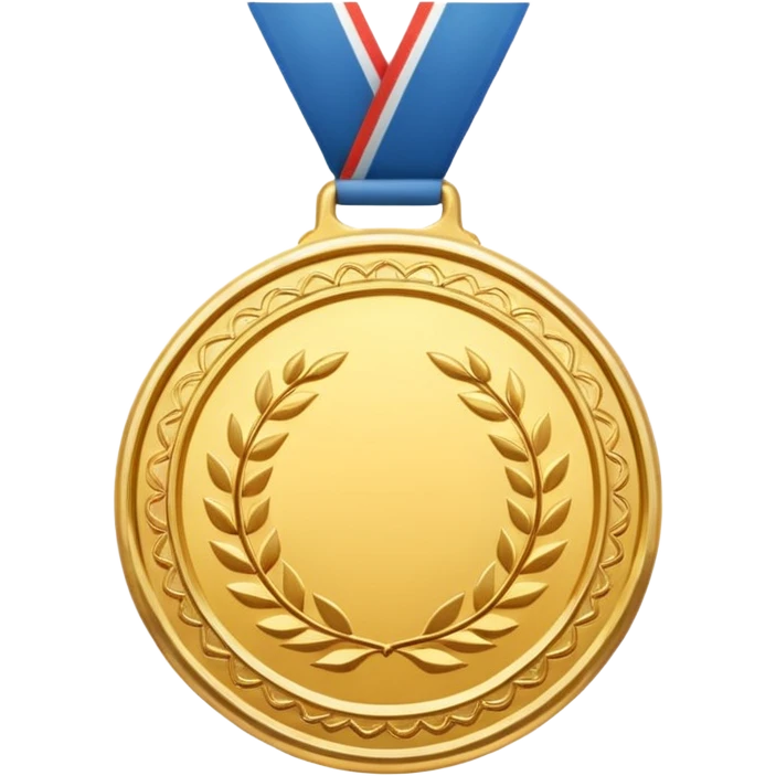 gold medal with no engraved on it emoji