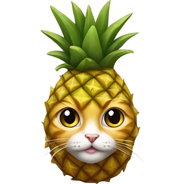 cat as a pineapple emoji