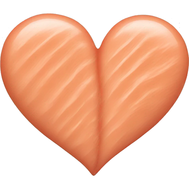 Salmon-colored heart emoji