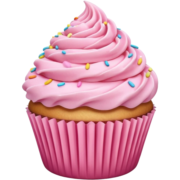 Cupcake with pink icing emoji