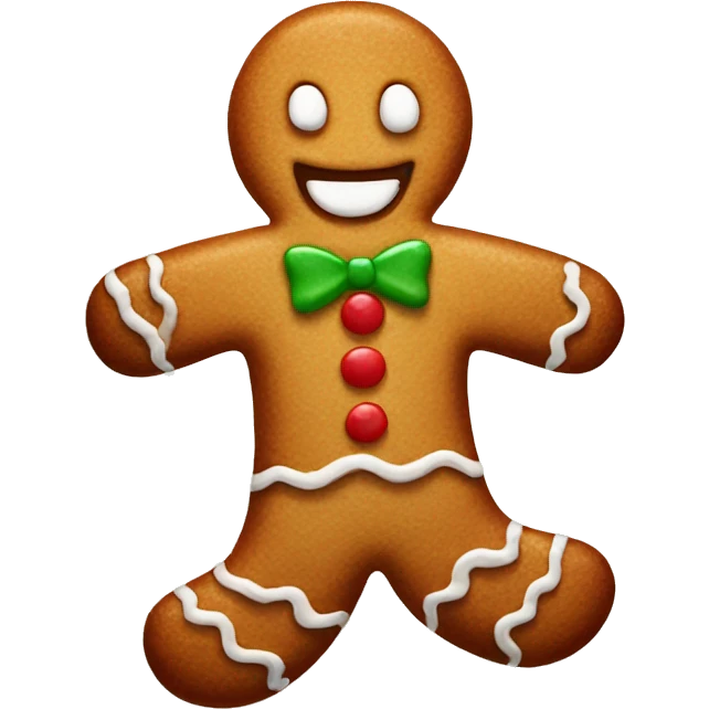 Gingerbread man emoji