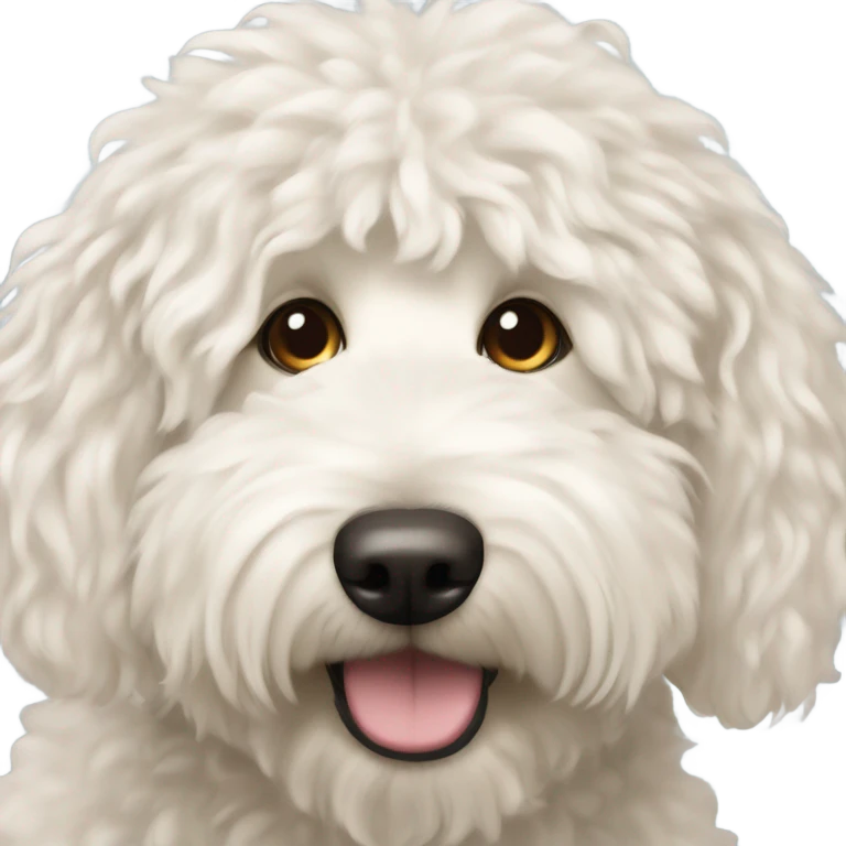 white golden doodle emoji