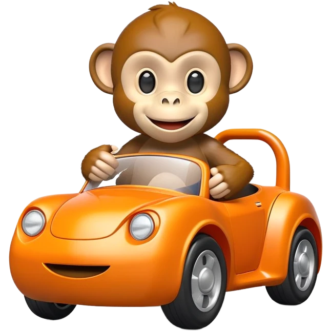 Car monkey  emoji