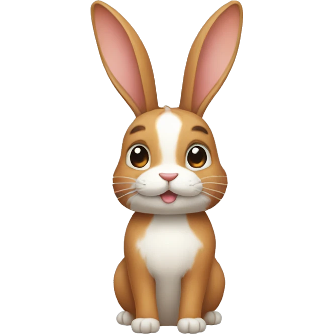Un conejo con las orejas agachadas emoji