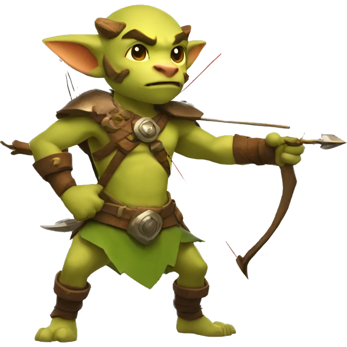 A bokoblin from Zelda holding a bow and arrow emoji