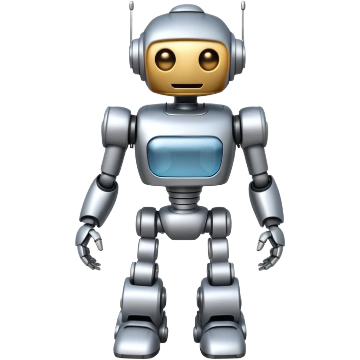 silver robot walking emoji