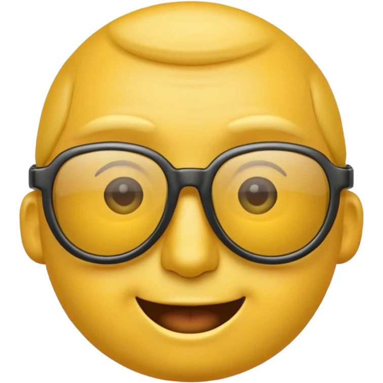 An emoji head with driving glasses, variation 2. emoji