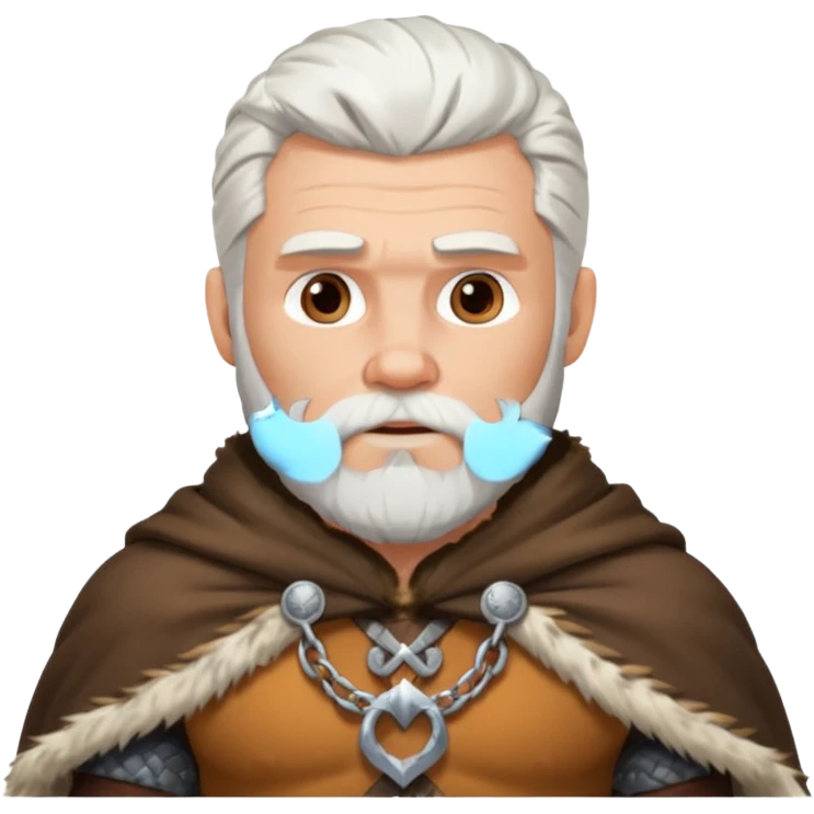 bearded Vikings with white hair emoji