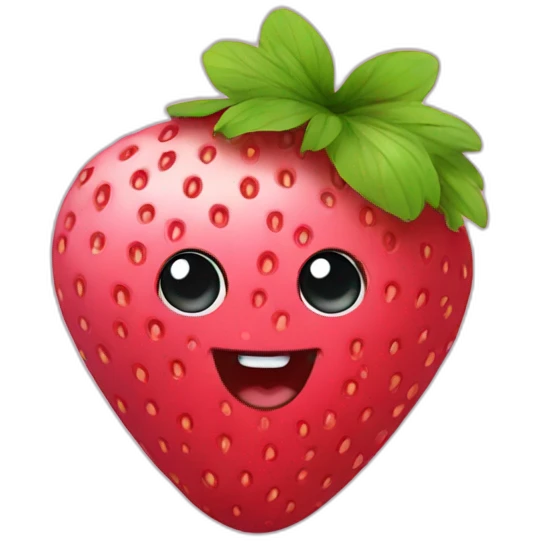 Strawberries with pink bow emoji