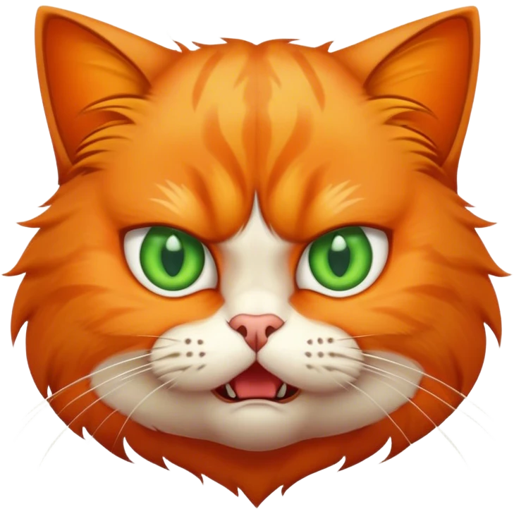 Cat with angry face  emoji
