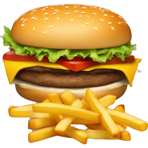 BURGER AND FRIES emoji