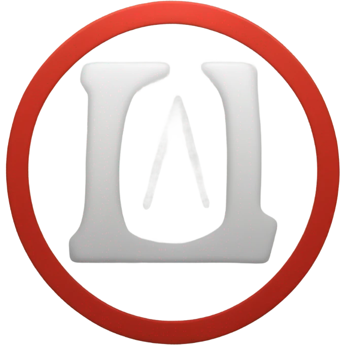 The initials AL in white text in a a red circle emoji