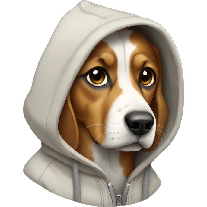 Dog wearing hoodie  emoji
