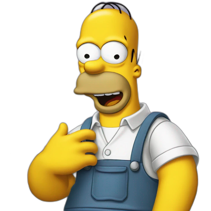 Homer Simpson love emoji