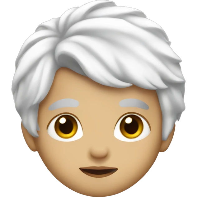 Lil baby with white hair emoji