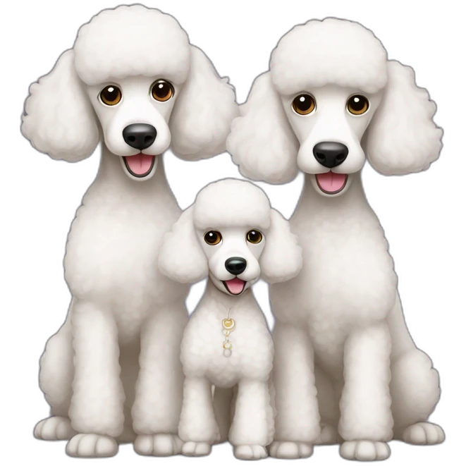 three-white-little-poodles emoji