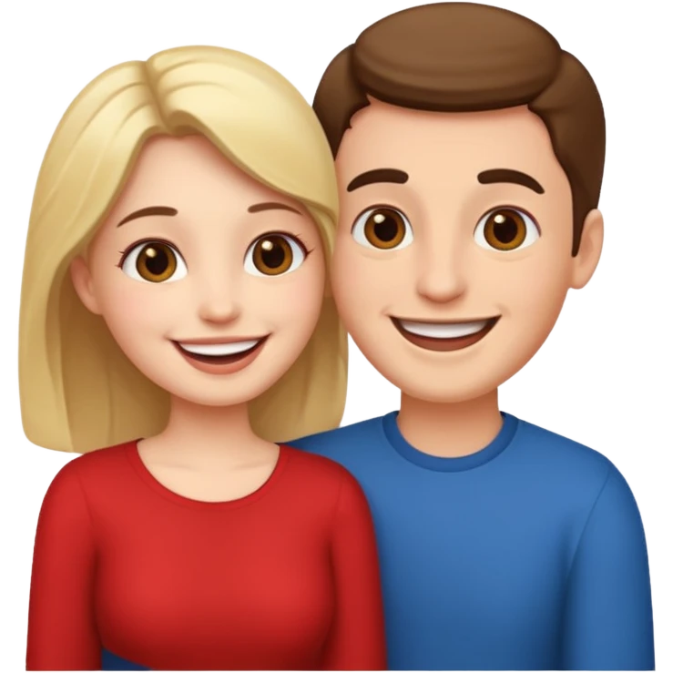 couple in love talking emoji