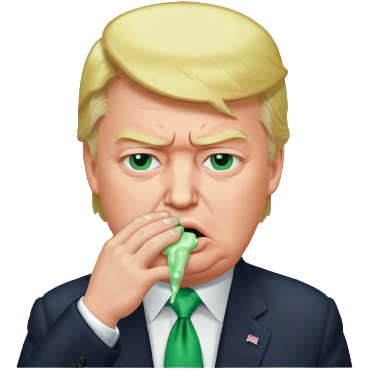 Trumps head vomiting  emoji