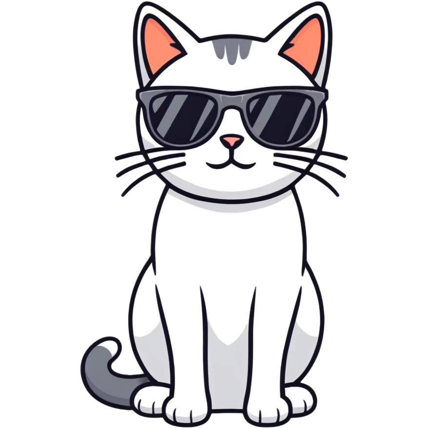 Cat with sunglasses emoji