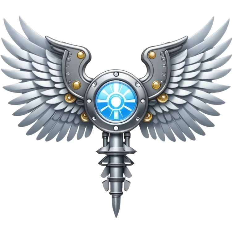 sorayama champion wings mechanical glowing emoji