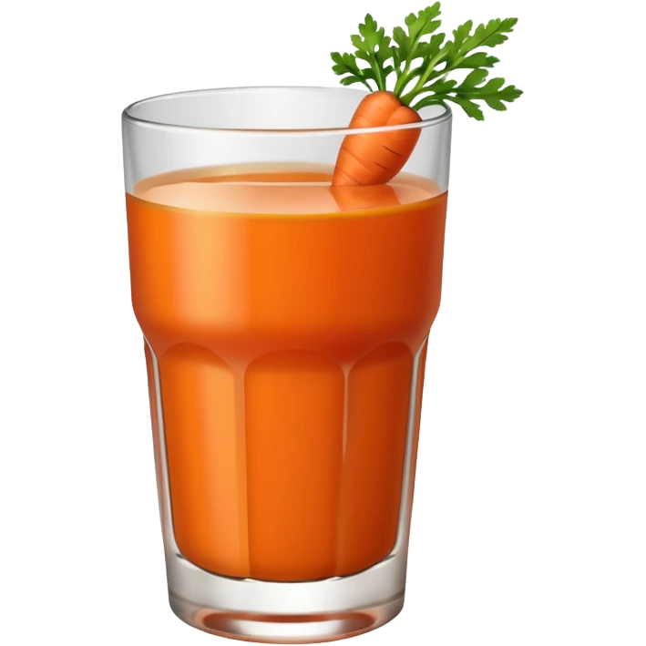 plain glass of carrot juice, minimal, no carrot, no greens, no garnish, simple, clear emoji