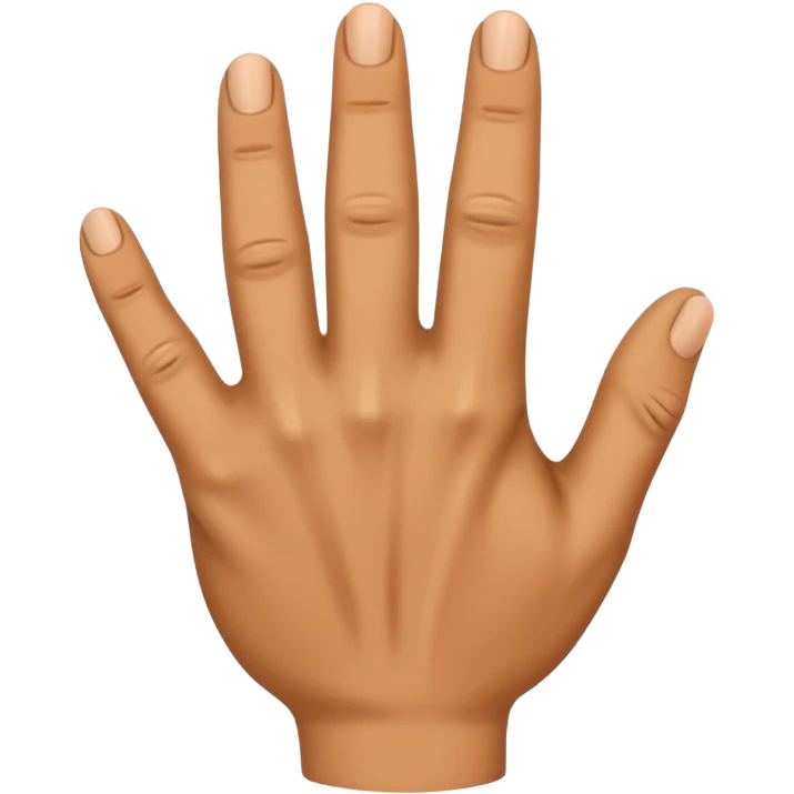 back of a hand gripping with slightly bent fingers emoji