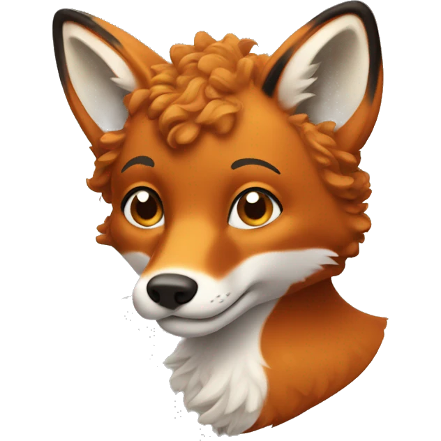 fox with curly hair emoji