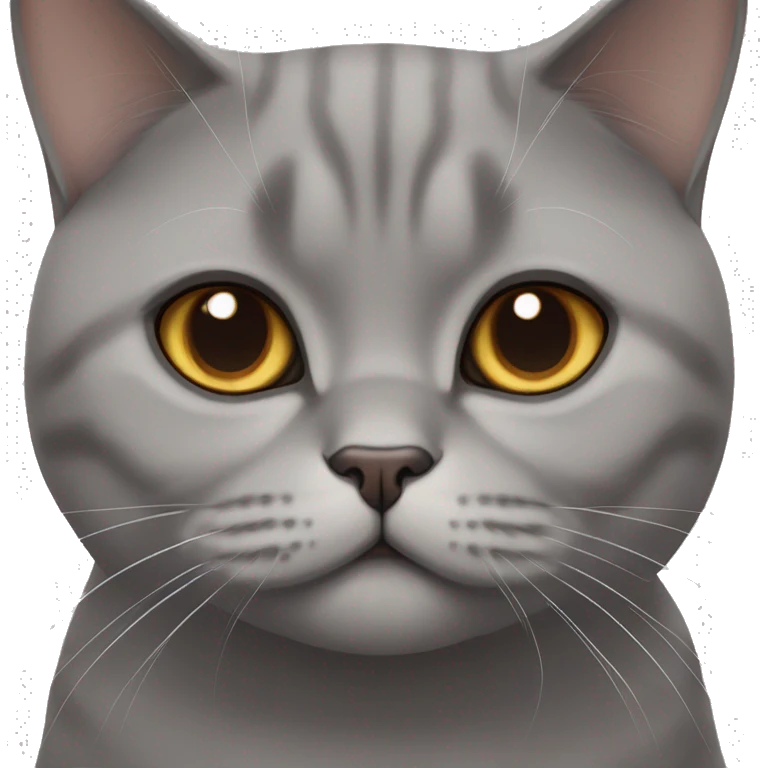 British shorthair cat with brown eyes  emoji