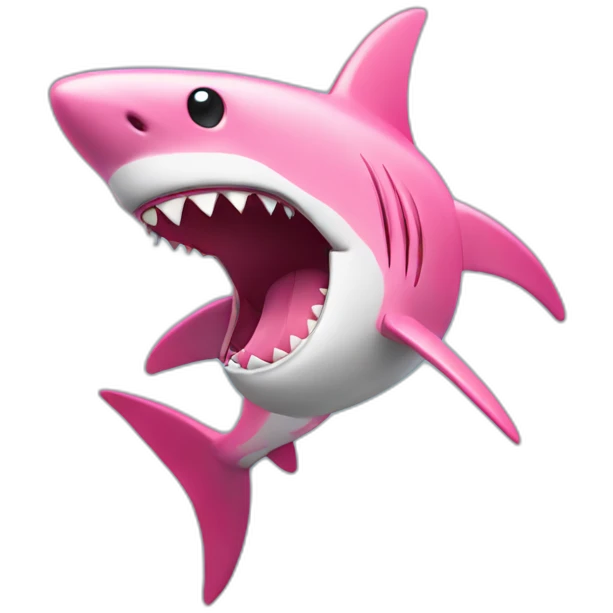 pink shark dancing emoji