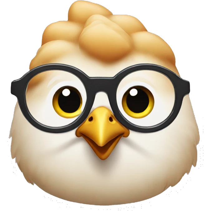 chicken breast with black glasses emoji