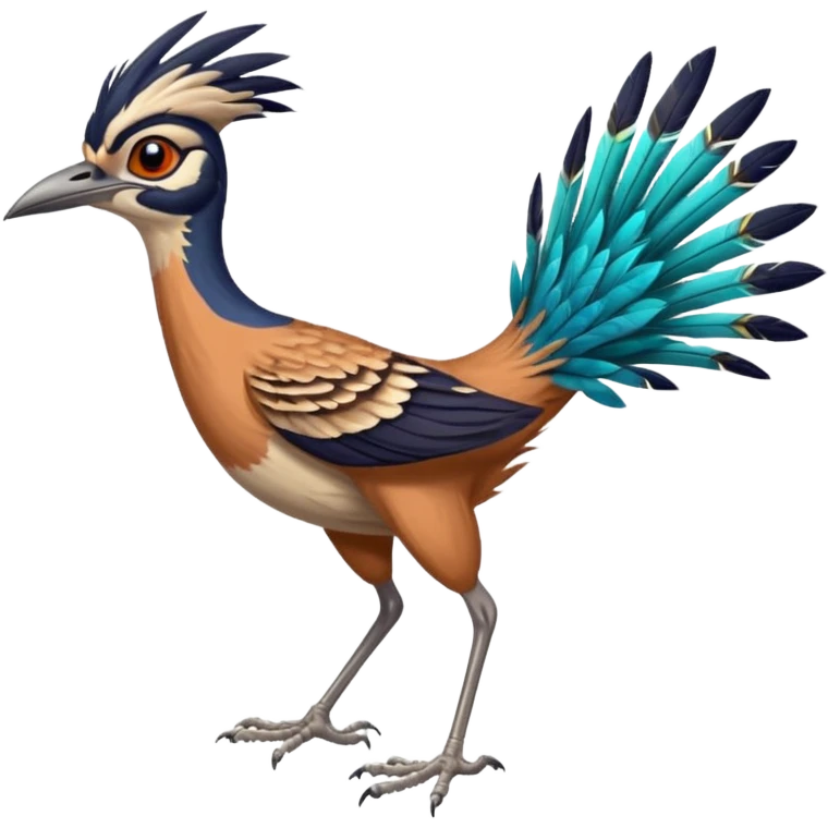 realistic roadrunner bird emoji, actual colors emoji