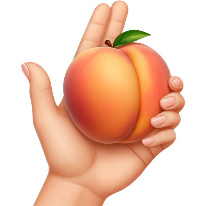 Une pêche avec deux doigt a l’intérieur  emoji