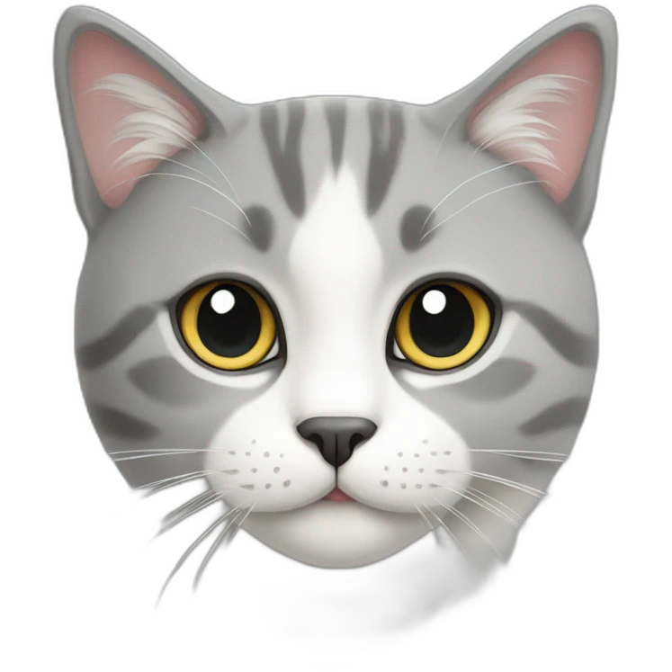 Gray and white British cats emoji