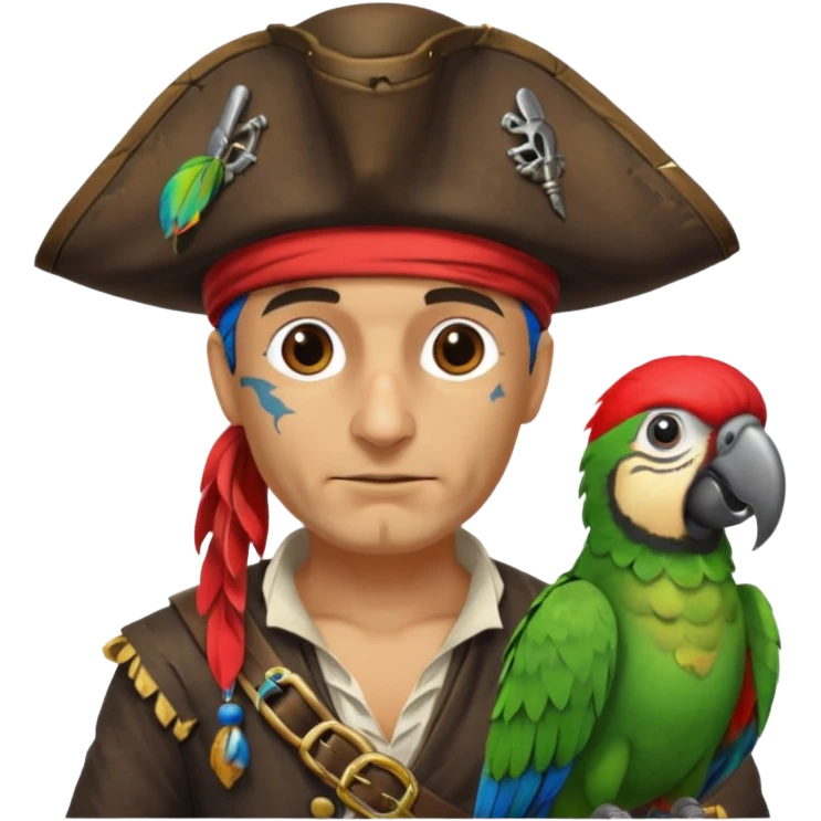 pirate and parrot emoji