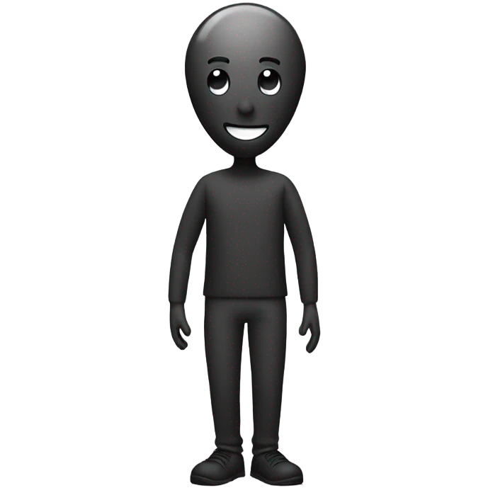 Smiling stickman with a balloon head emoji