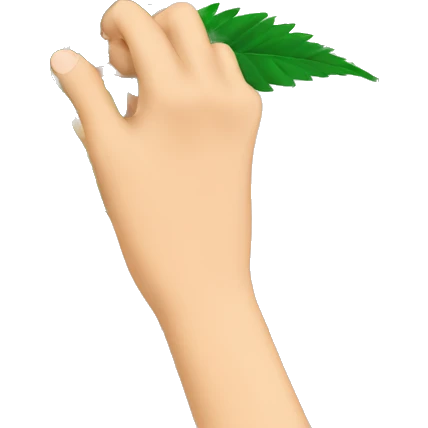 hands rolling a cbd spliff emoji
