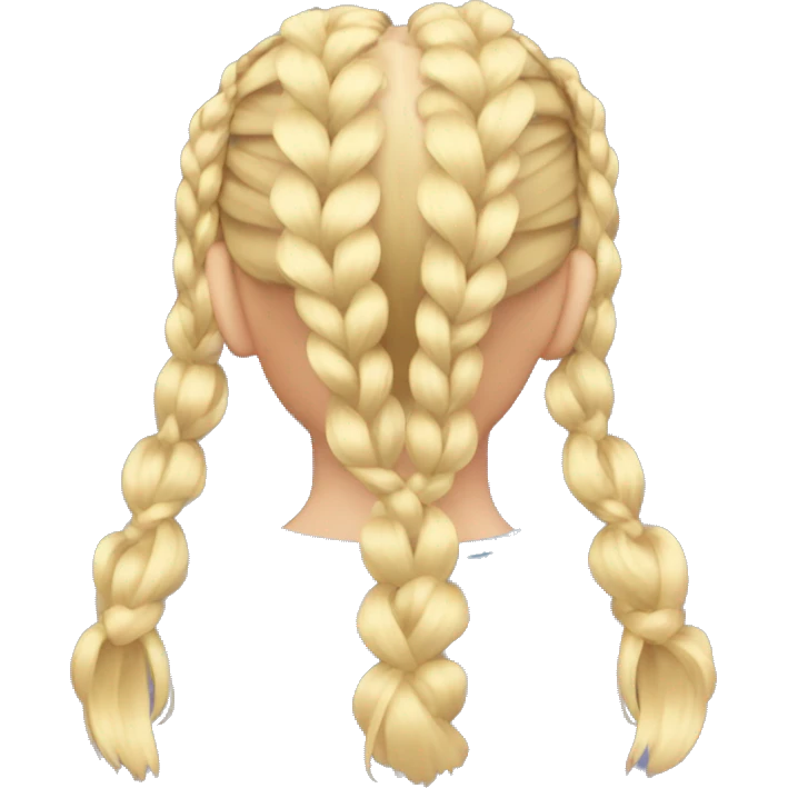 aesthetic pigtail from back side with blond hair emoji