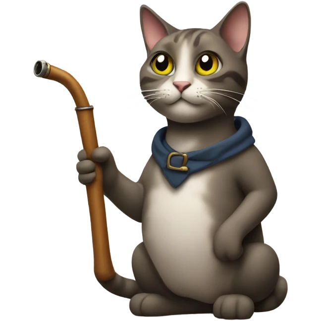 Randall cat with a pipe emoji