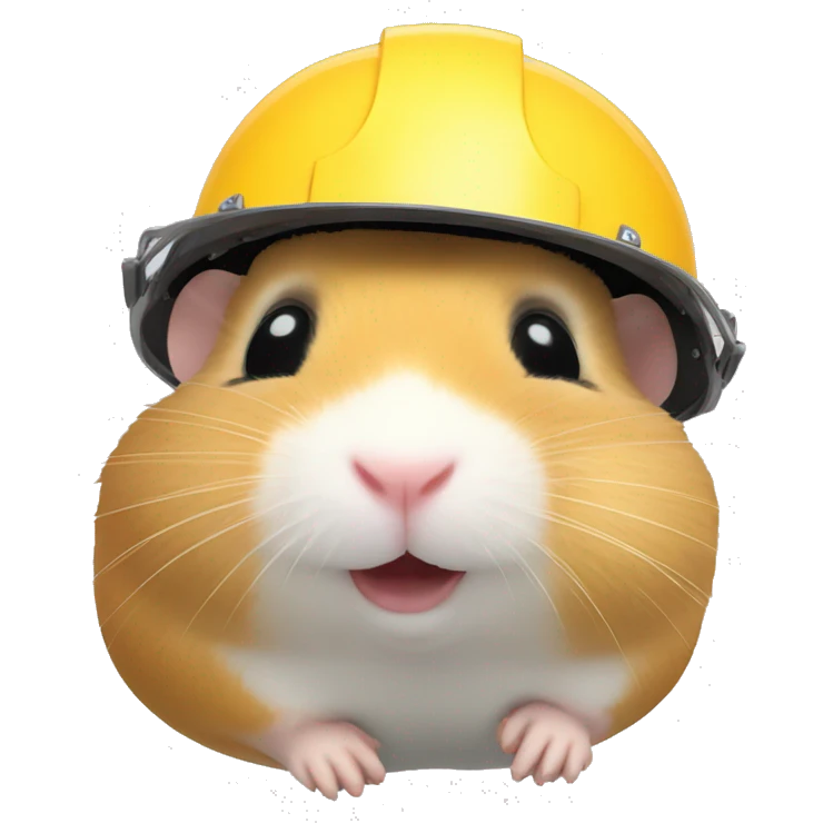 hamster head in a construction helmet emoji