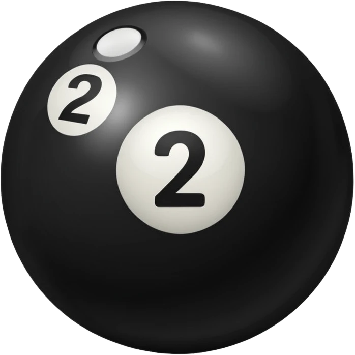 make a pool ball with the number 2 on it-make it black please emoji