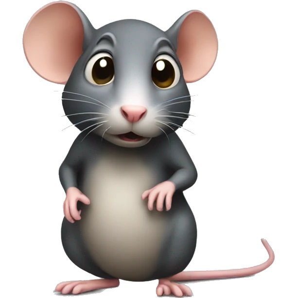 Suspicious rat emoji