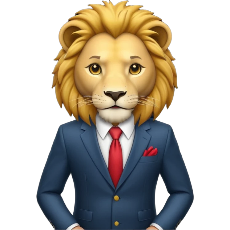 lion in suit  emoji