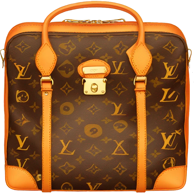 Louis Vuitton bag orange emoji